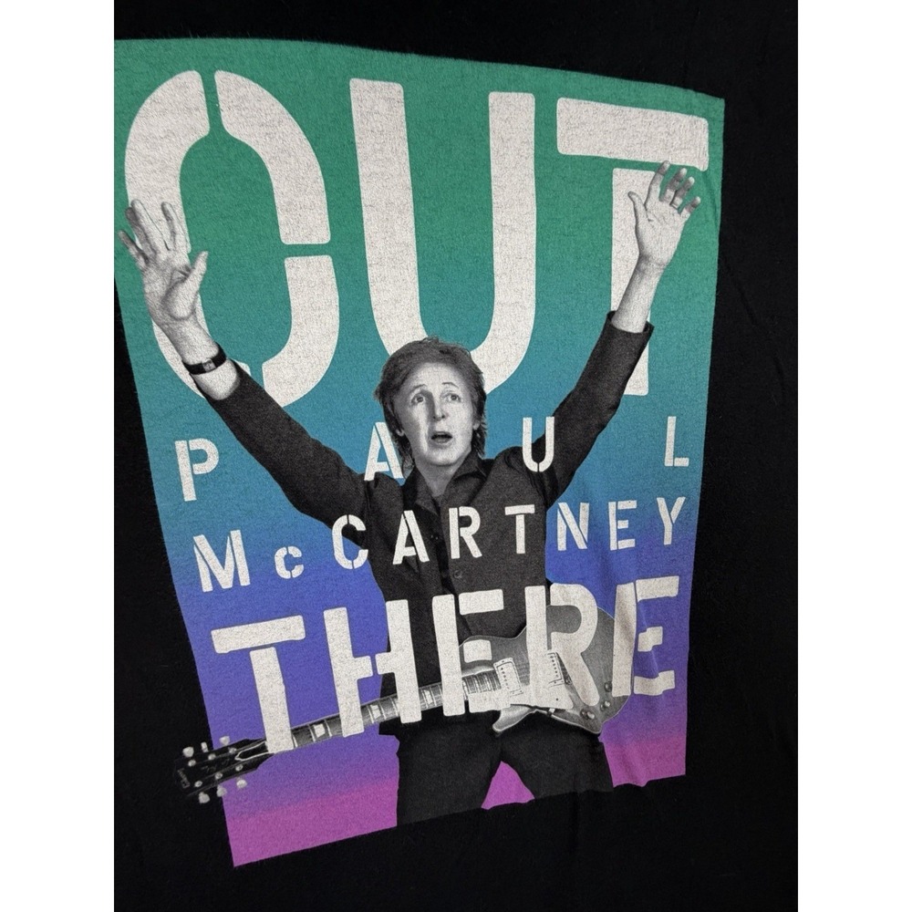 Paul McCartney Out There 2014 Tour T-Shirt Mens 2XL Black Minneapolis MN Concert